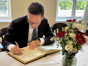 Falko Mohrs bei der Einweihung des Grafenschlosses Hoya im Kreis Nienburg/Weser