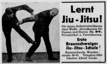 Ähnliche Selbstverteidigungskurse gab es auch in Hannover, sie sollten helfen, sich gegen Angriffen zu wehren. Nachrichtenblatt 1928, Nr. 18 v. 11. Mai, S 4.