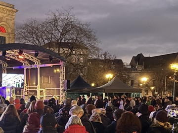 Chanukka-Lichterzünden Opernplatz Hannover