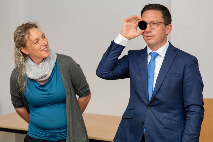 Falko Mohrs beim Besuch der UMG