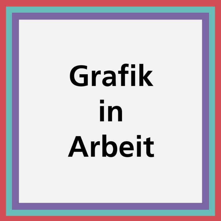 Ein Schild auf dem steht Grafik in Arbeit