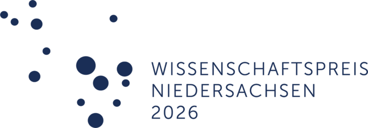 Das Logo des Wissenschaftspreis Niedersachsen 2026 in dunkelblau